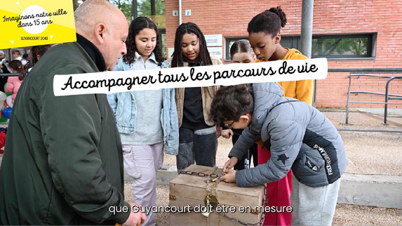 A group of people are gathered around a cement block, working together to create something.

Contenu généré par l’IA